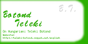 botond teleki business card